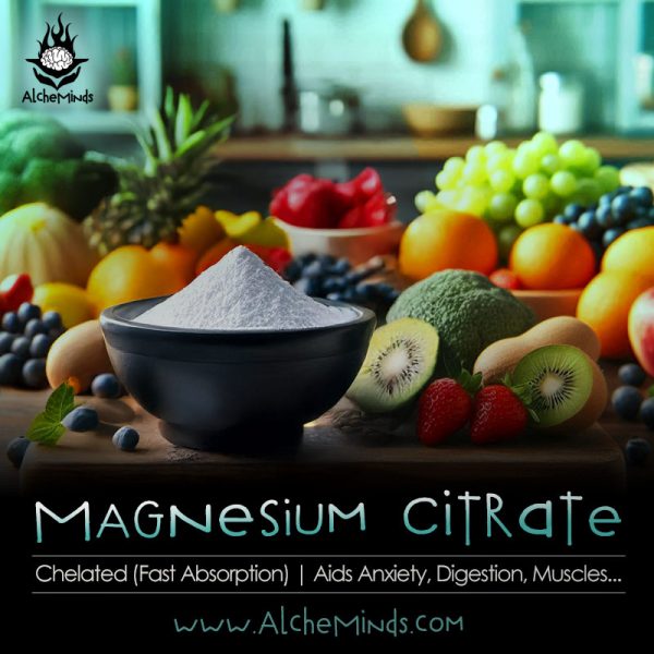 Magnesium Citrate - Aids Anxiety, Digestion, Muscles, Nerves & more...