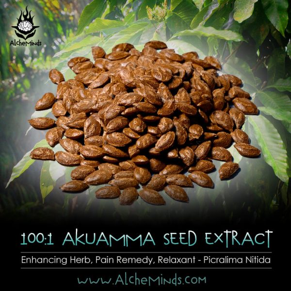 Akuamma Extract Capsules - Pain Remedy, Relaxing Herb & Kratom Enhancer - Picralima Nitida