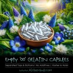 Empty 00 Capsules (Gelatin / No Additives)